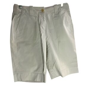 Talbots White Petite Adjustable Waist Shorts - Size 2- Like New Condition